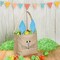 Easter Baskets Bunny Bags Burlap Rabbit Tote Bags Pink for Eggs Hunt Kids Toddler Boys Girls